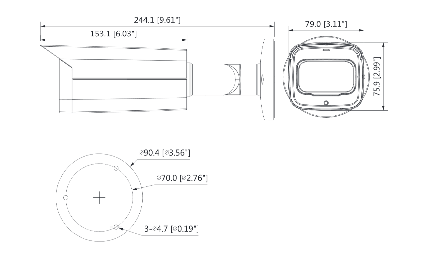 Dahua - HAC-HFW2501TUP-Z-A-S2-B - HDCVI - Bullet