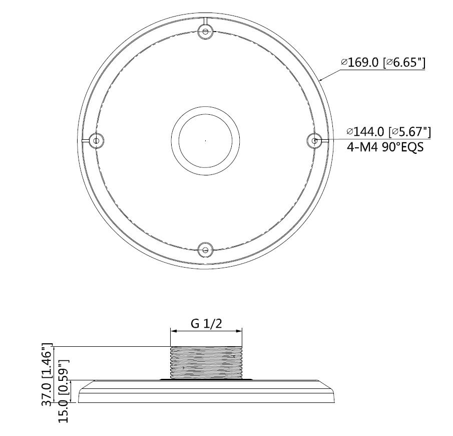 Dahua - PFA102 - Zubehör - Aufhängeadapter
