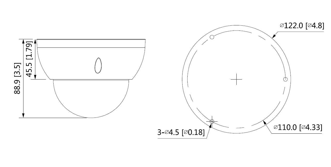 Dahua - HAC-HDBW2501RP-Z-DP-S2 - HDCVI - Dome - AC/DC