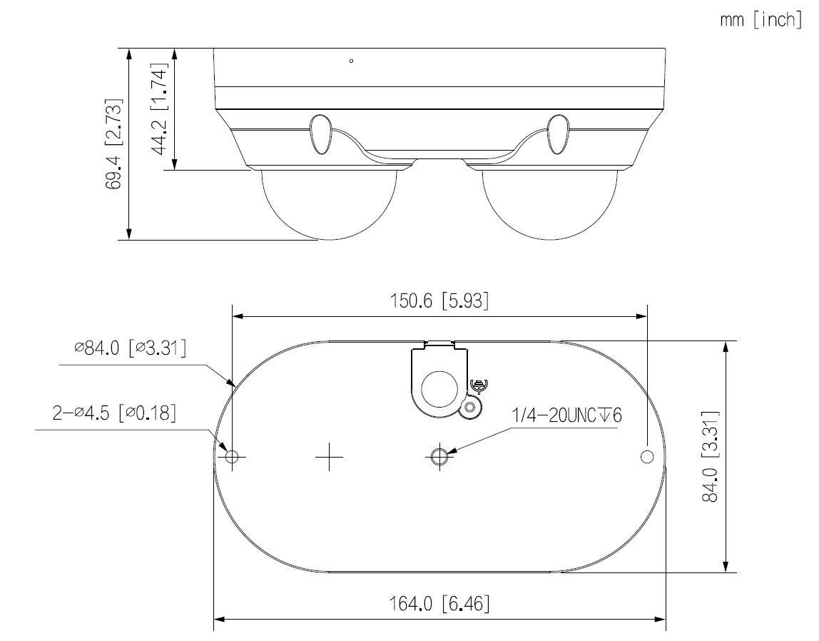 Dahua - IPC-HDBW2449FP-AS-E2-IL-0280B-Black - IP -Dome