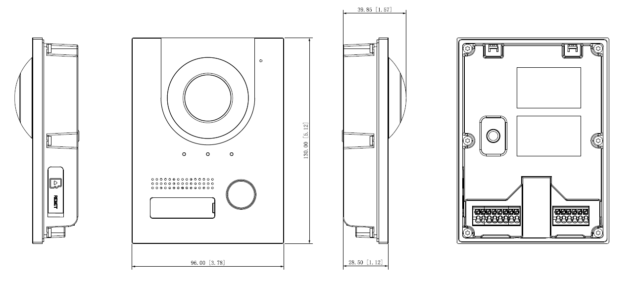Dahua - VTO2202F-P-S3-Black - Kamera - Hybrid