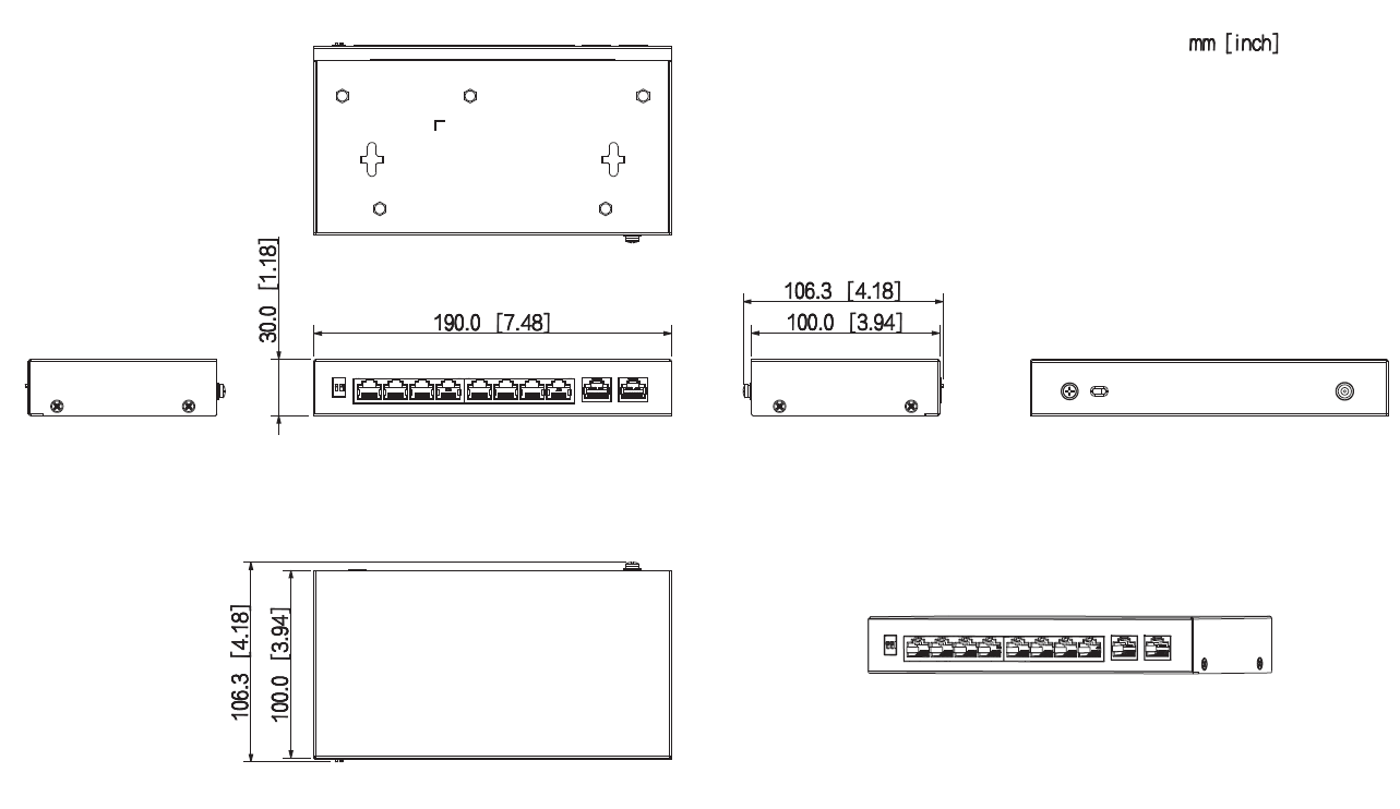 Dahua - PFS3010-8ET-96-V2 - Switch - 8 PoE