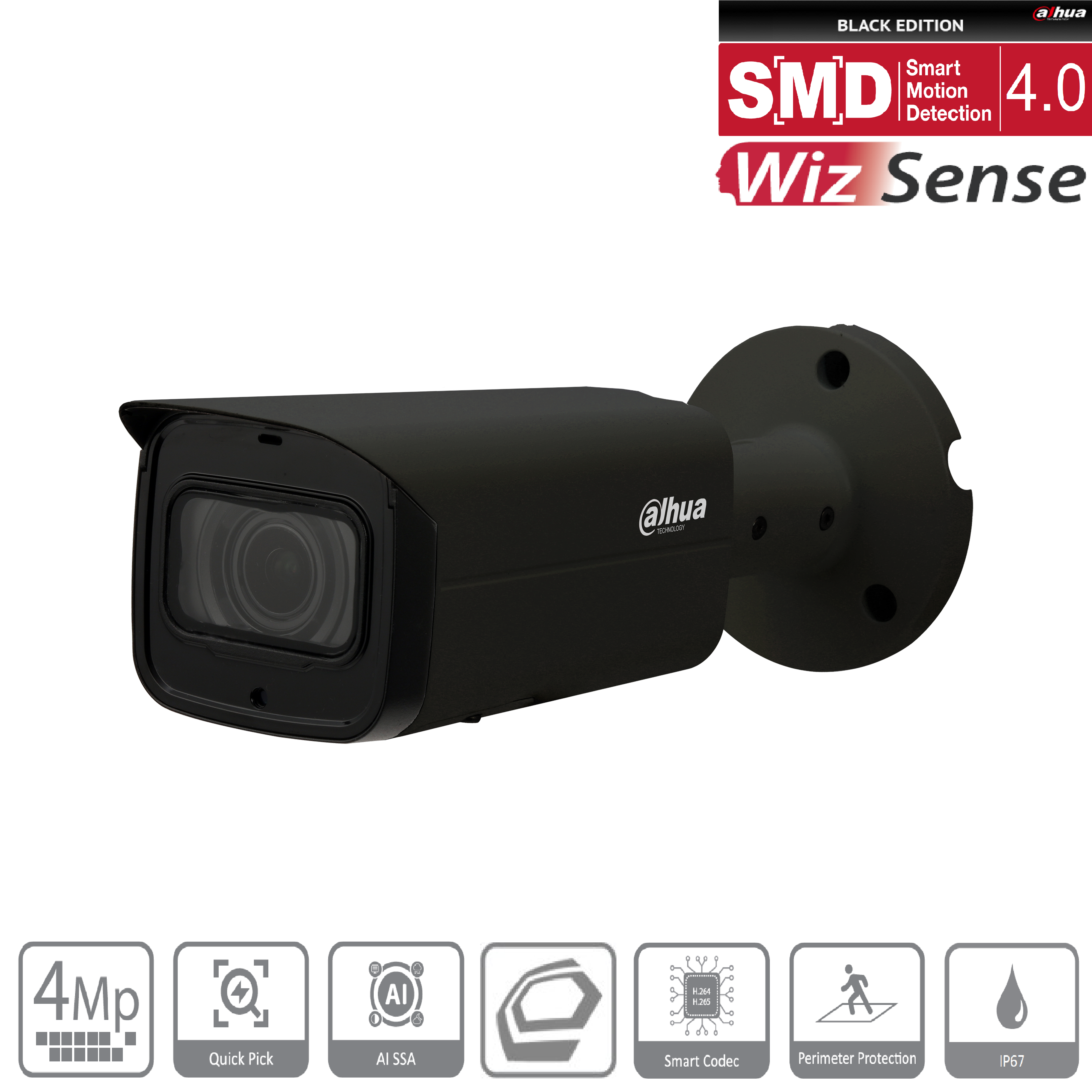 Dahua - IPC-HFW3441TP-ZS-S2-Black - IP - Bullet
