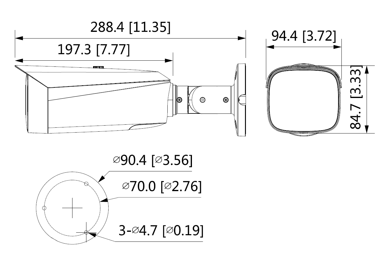 Dahua - IPC-HFW3449T1P-AS-PV-0280B-S5 - IP - Bullet