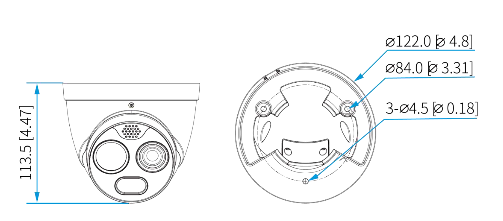 Dahua - TPC-DF1241-TB3F4-DW-S8 - Thermal - Eyeball