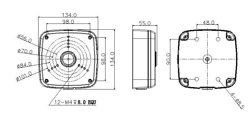 Dahua - PFA122-B - Zubehör - Anschlussdose